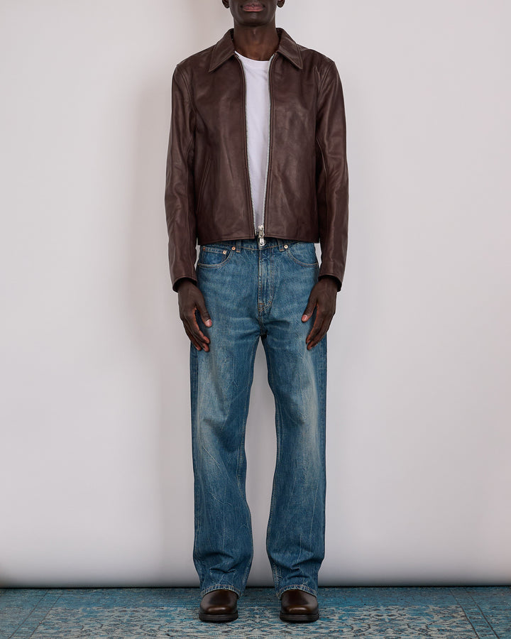 Our Legacy Mini Jacket Matted Brown Waxed Bovine