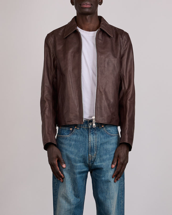 Our Legacy Mini Jacket Matted Brown Waxed Bovine