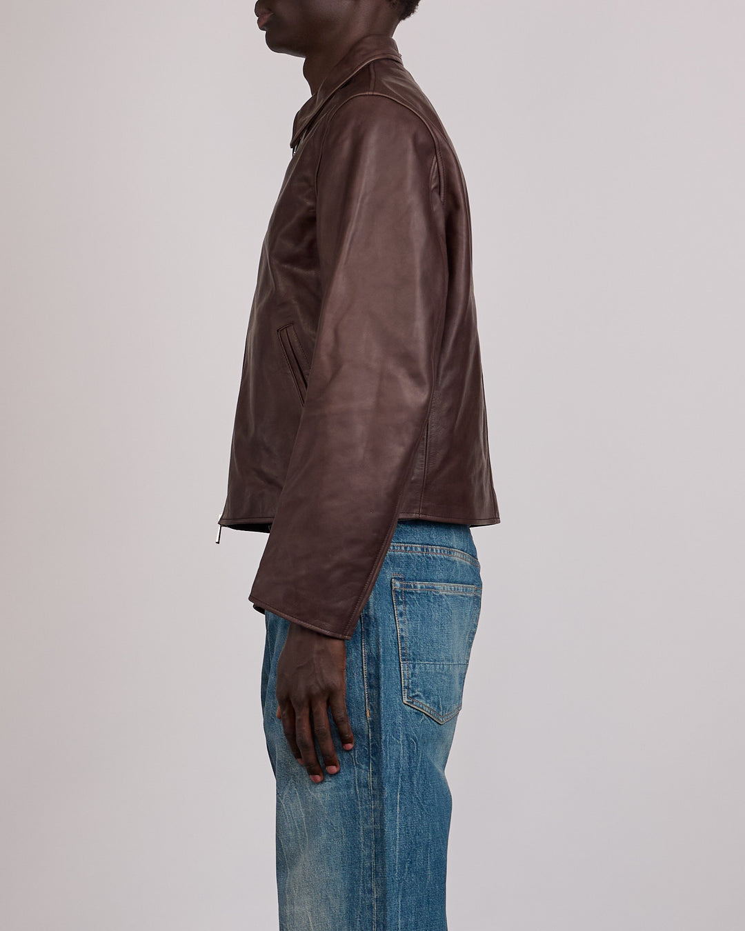 Our Legacy Mini Jacket Matted Brown Waxed Bovine