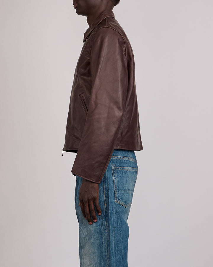 Our Legacy Mini Jacket Matted Brown Waxed Bovine