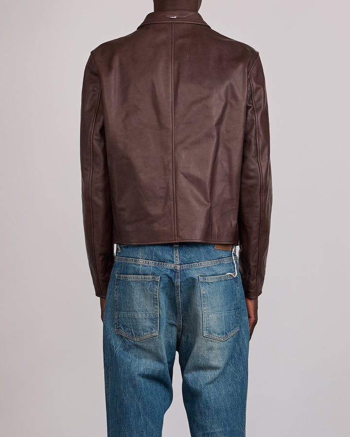 Our Legacy Mini Jacket Matted Brown Waxed Bovine