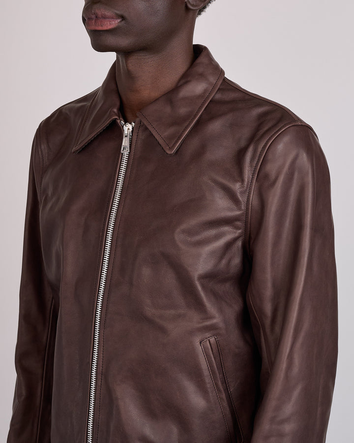 Our Legacy Mini Jacket Matted Brown Waxed Bovine