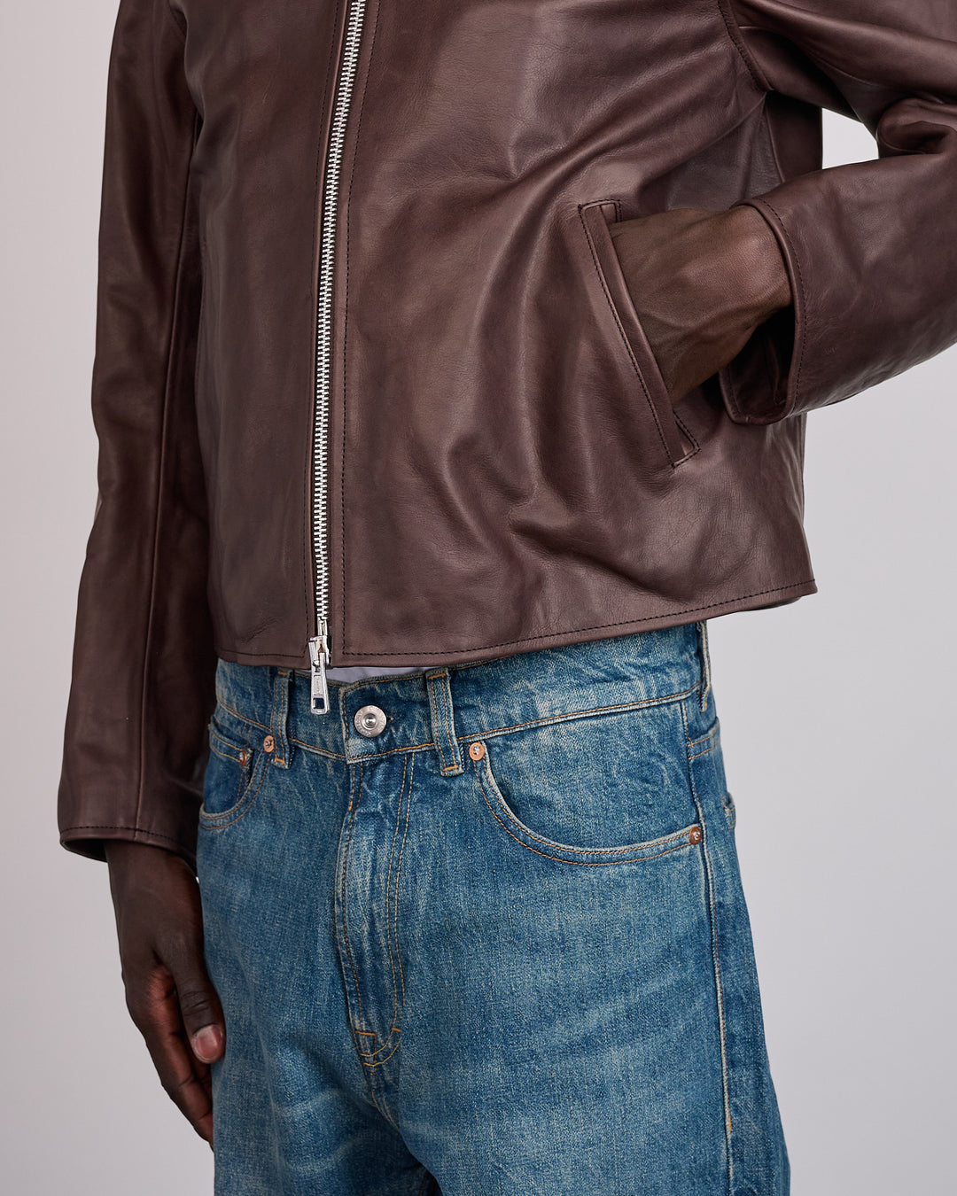 Our Legacy Mini Jacket Matted Brown Waxed Bovine