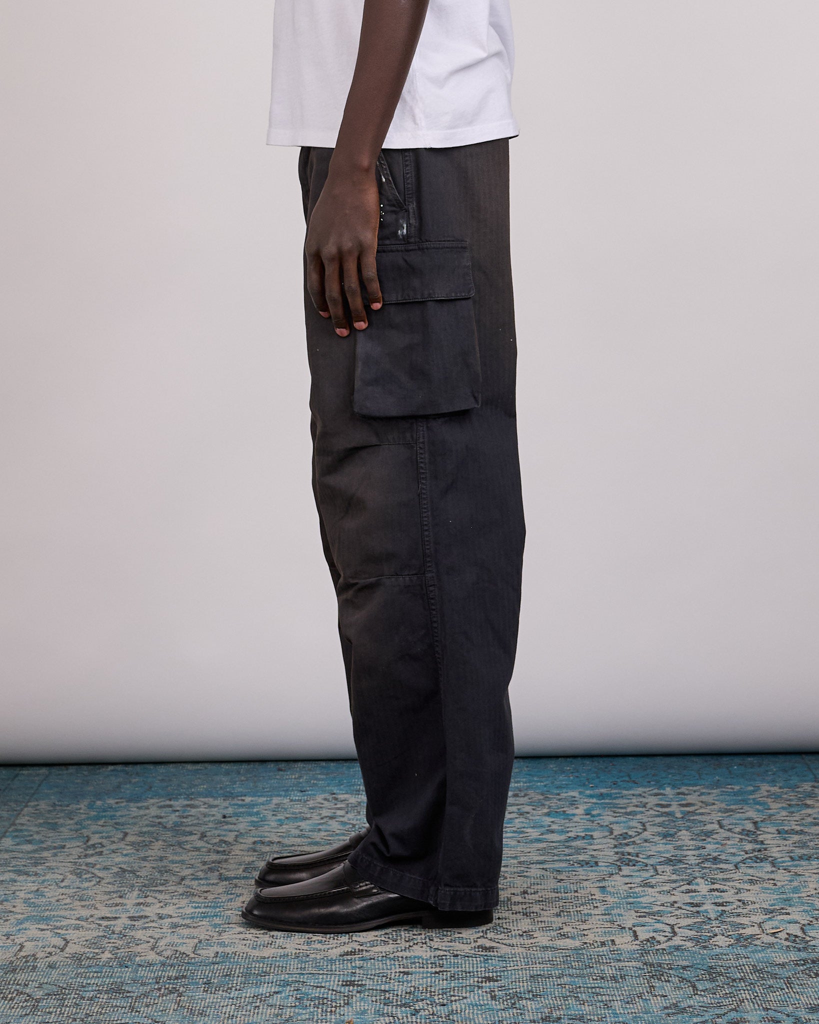 パンツ OUR LEGACY MOUNT CARGO 46 Our Legacy Mount Cargo Pant Nebula Wash Jungle Herringbone – LESS 17