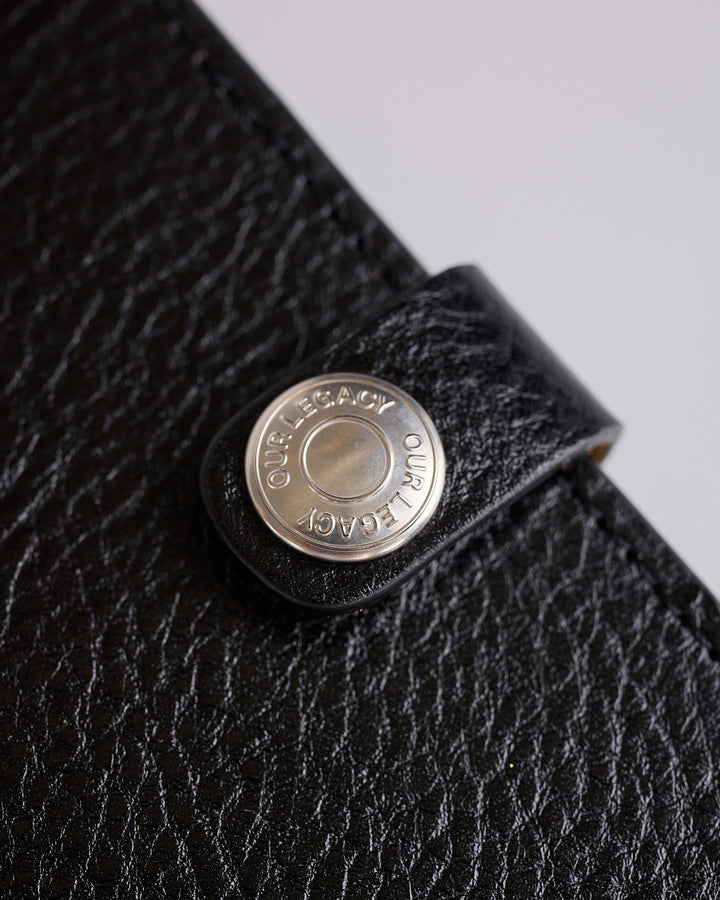 Our Legacy Passport Cover Deep Black Leather