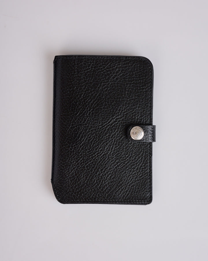 Our Legacy Passport Cover Deep Black Leather
