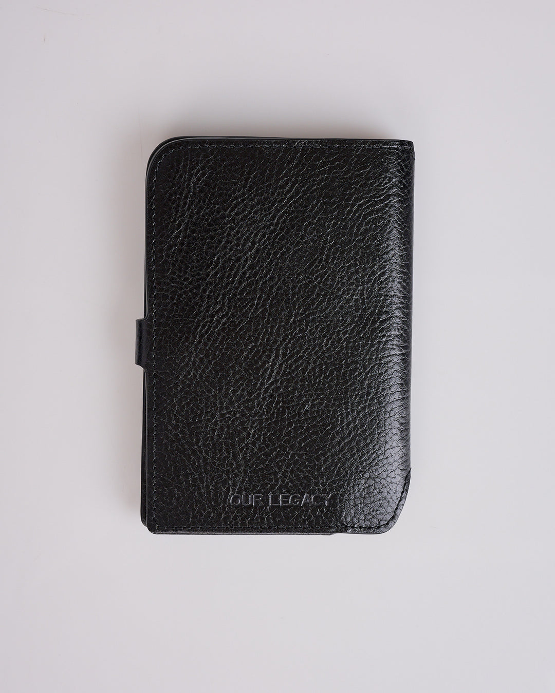 Our Legacy Passport Cover Deep Black Leather