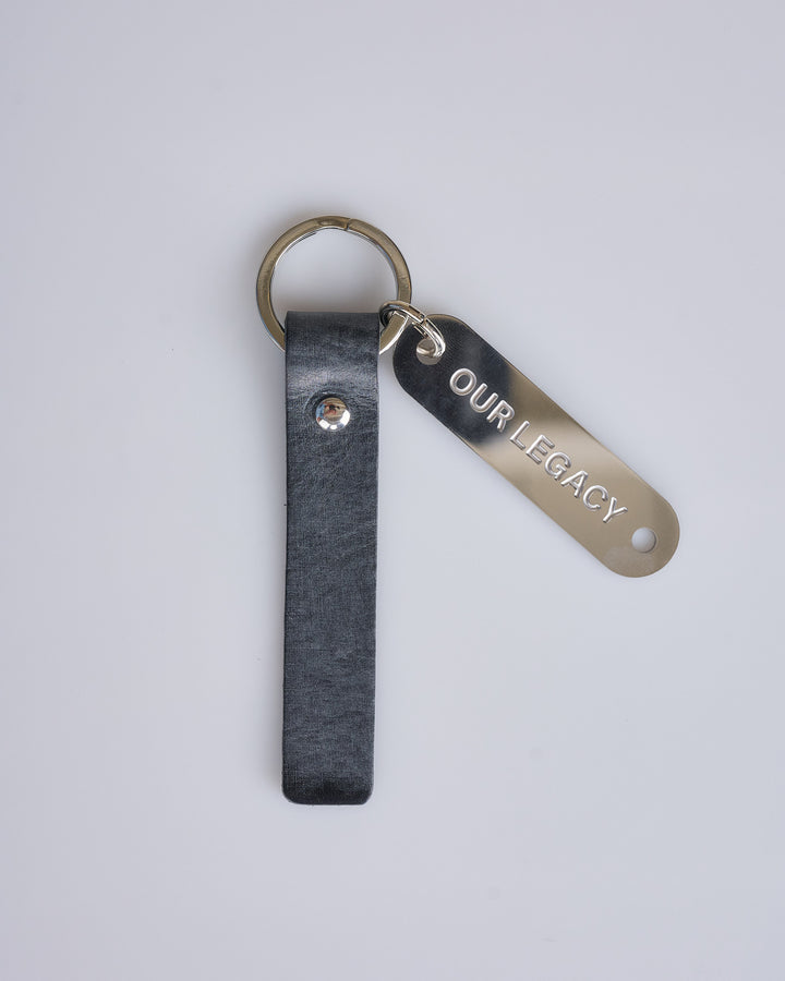 Our Legacy Ring Keyring Grey Leather