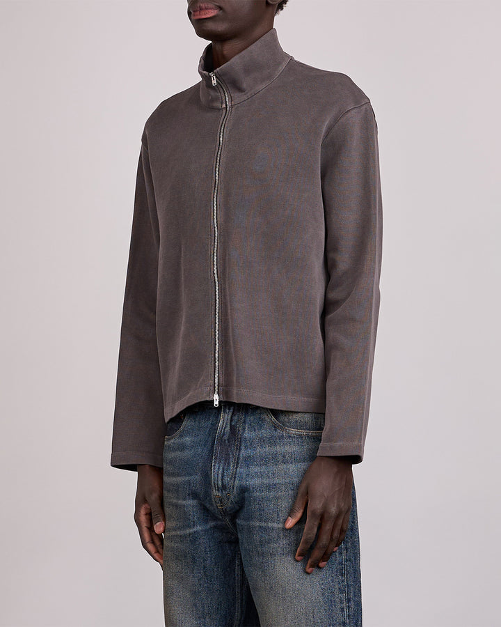 Our Legacy Shrunken Fullzip Worn Graphite Athletic Rib