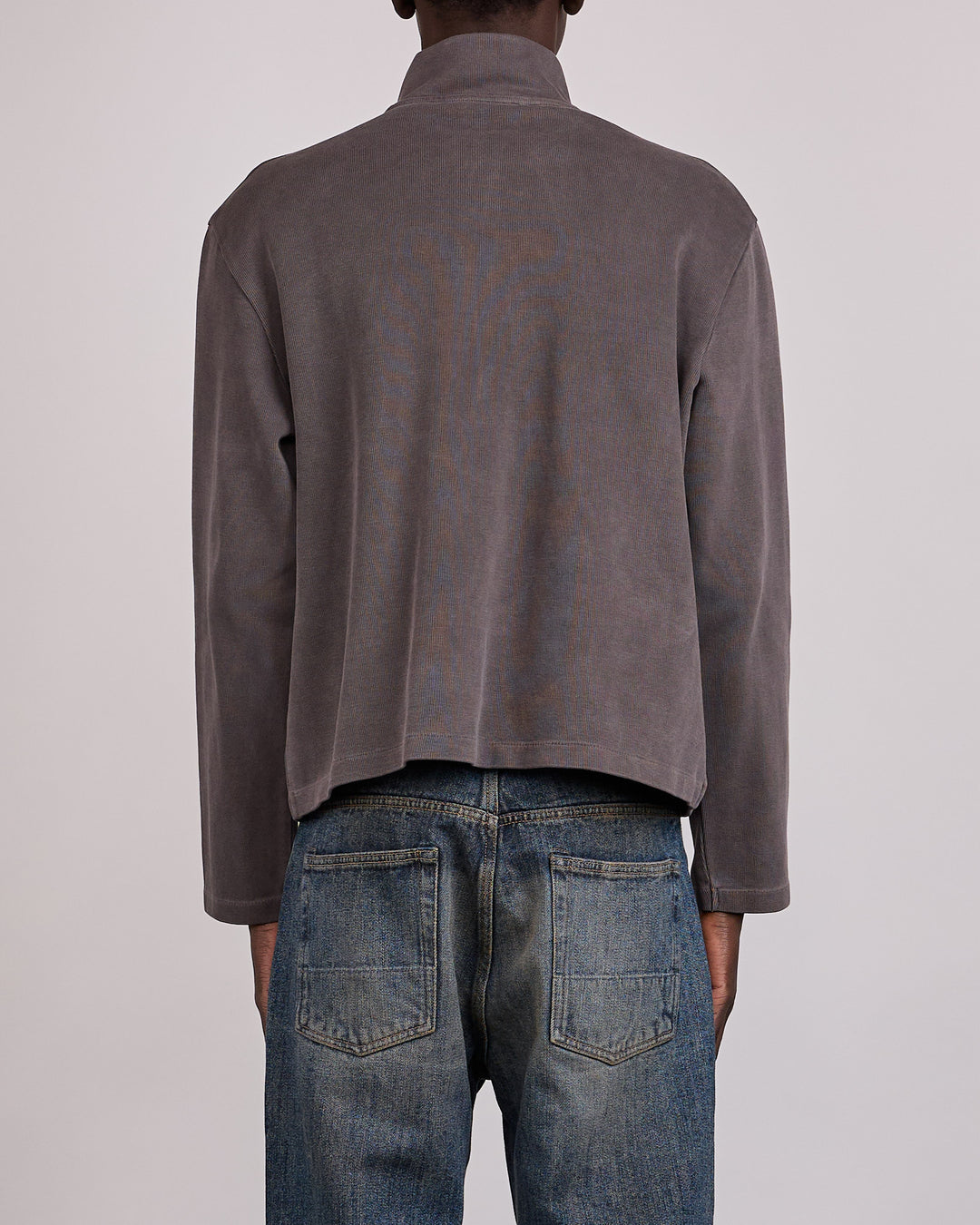 Our Legacy Shrunken Fullzip Worn Graphite Athletic Rib