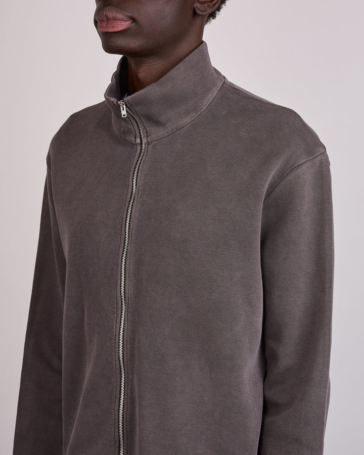 Our Legacy Shrunken Fullzip Worn Graphite Athletic Rib