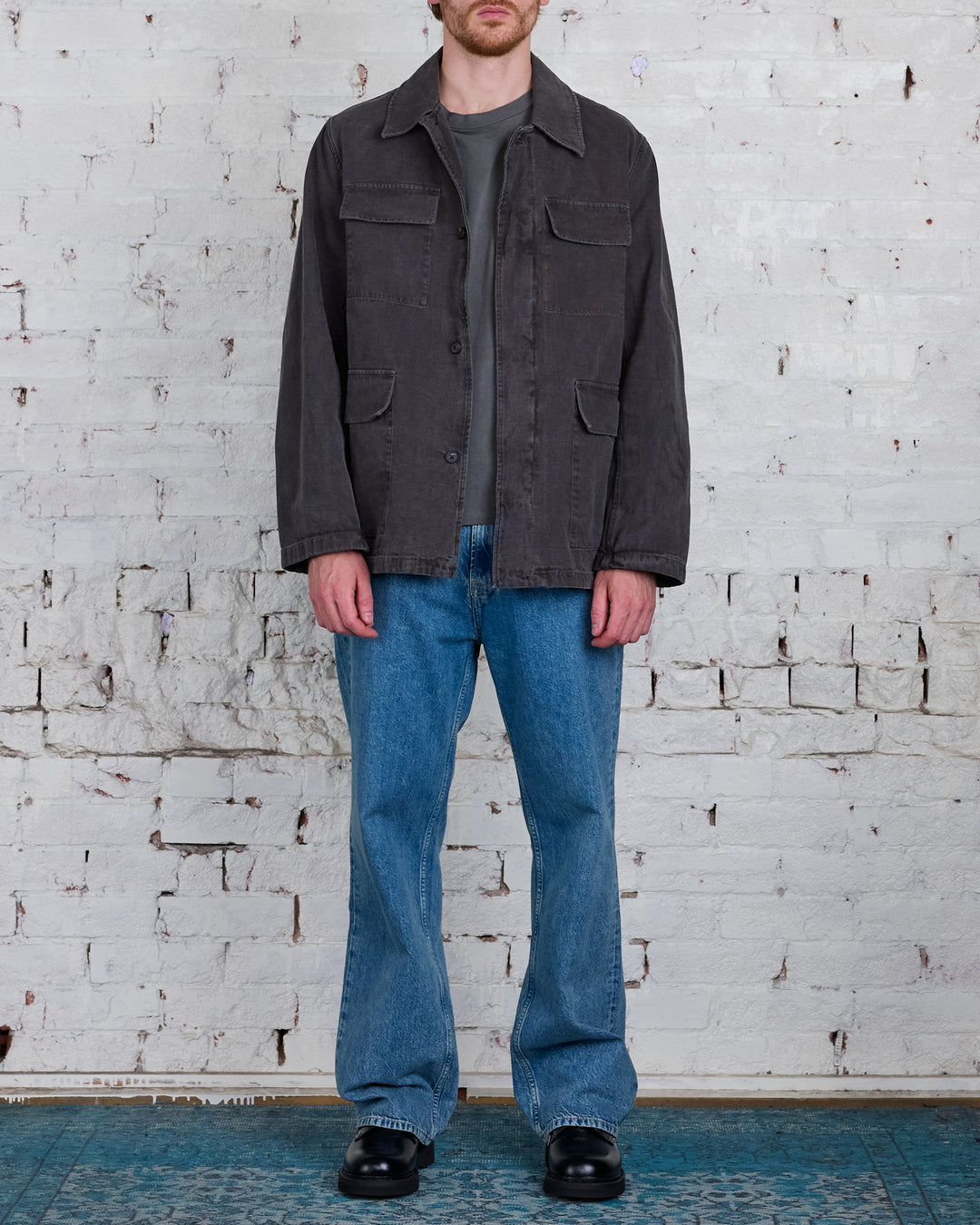 Our Legacy Uniform Jacket Ash Black Reborn Canvas