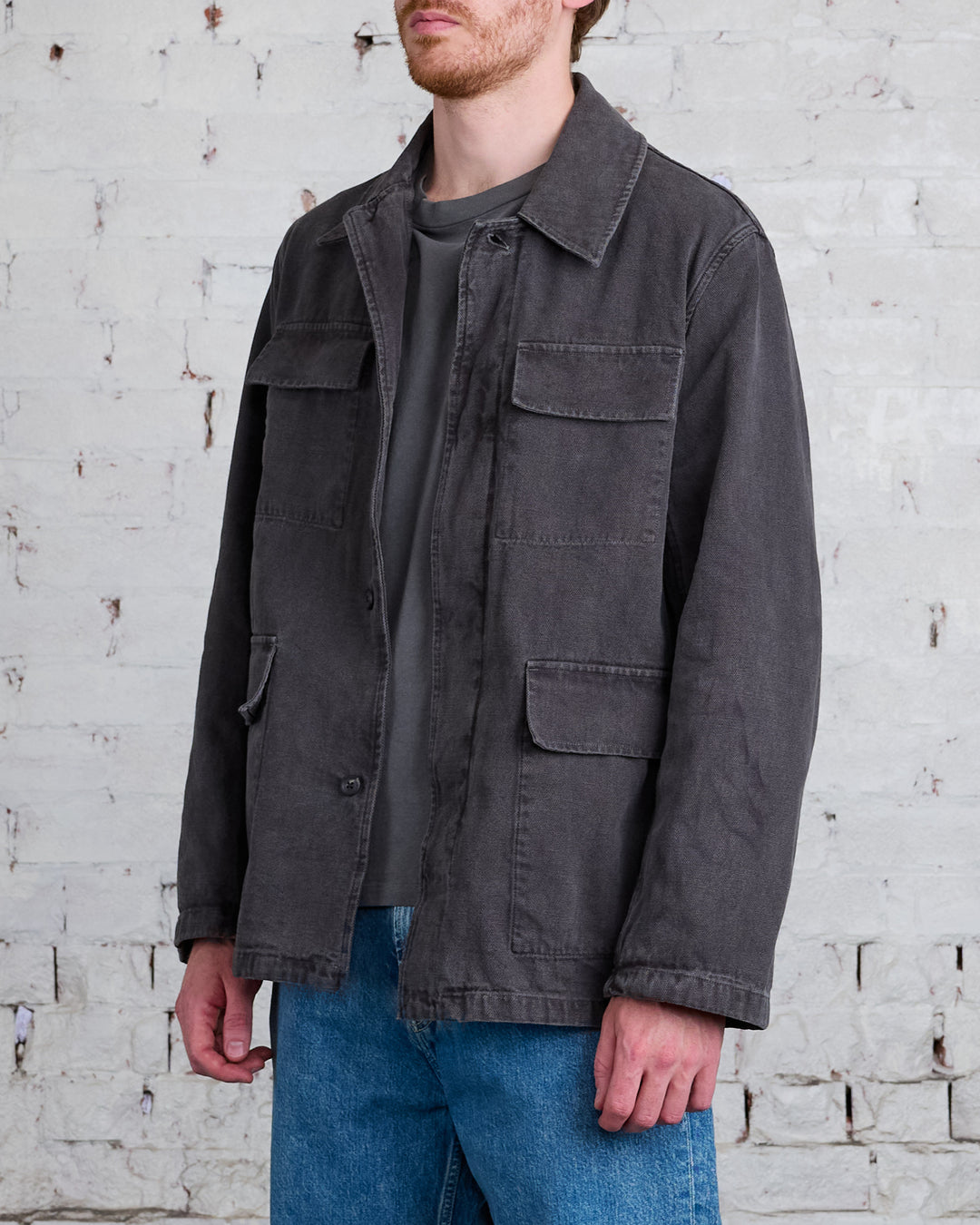 Our Legacy Uniform Jacket Ash Black Reborn Canvas