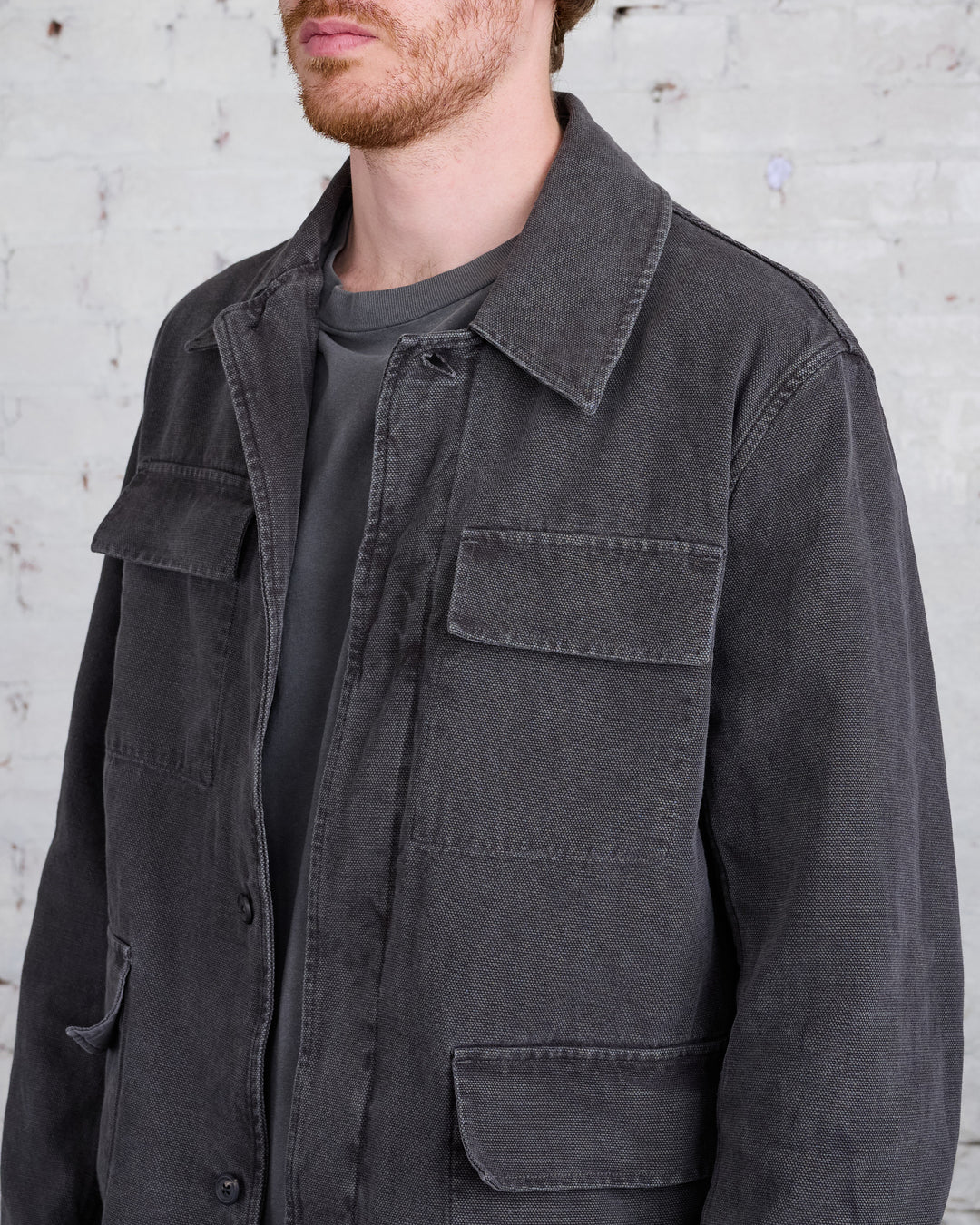 Our Legacy Uniform Jacket Ash Black Reborn Canvas