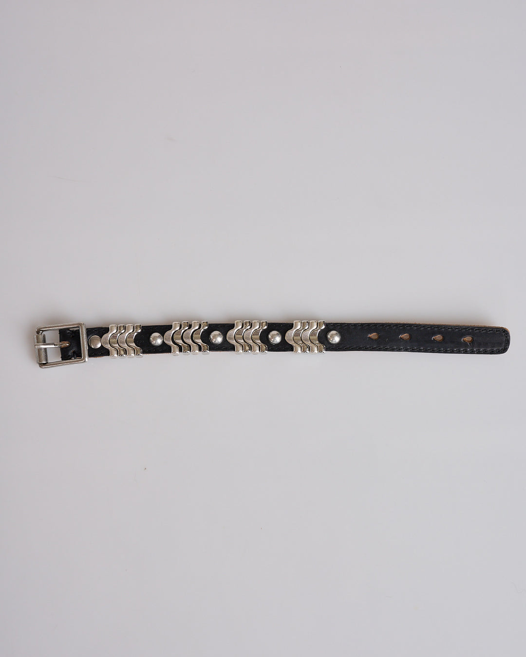 Our Legacy Wave Bracelet Deep Black Leather