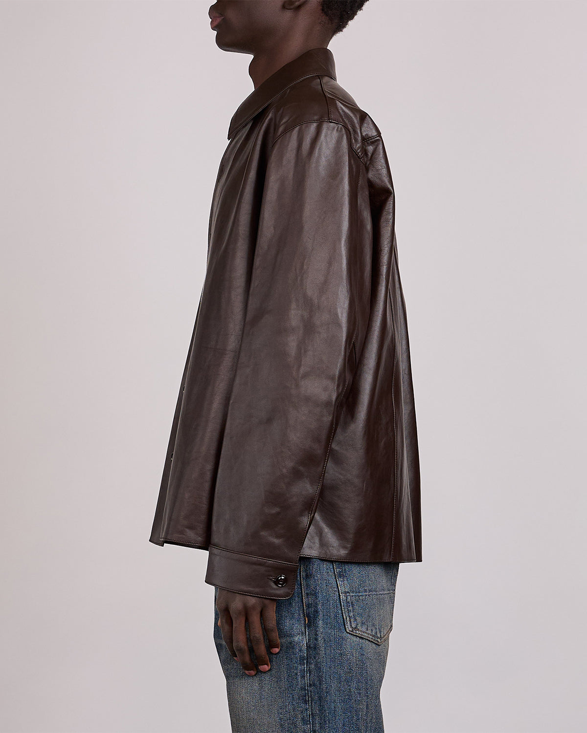 Our Legacy Welding Shirt Umber Brown Fluid Calfskin – LESS 17 Our Legacy Welding Shirt Umber Brown Fluid Calfskin – LESS 17