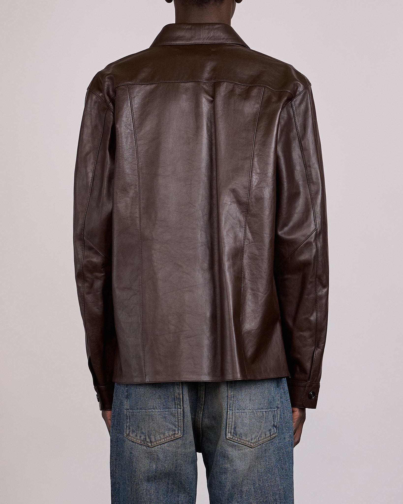 Our Legacy Welding Shirt Umber Brown Fluid Calfskin – LESS 17