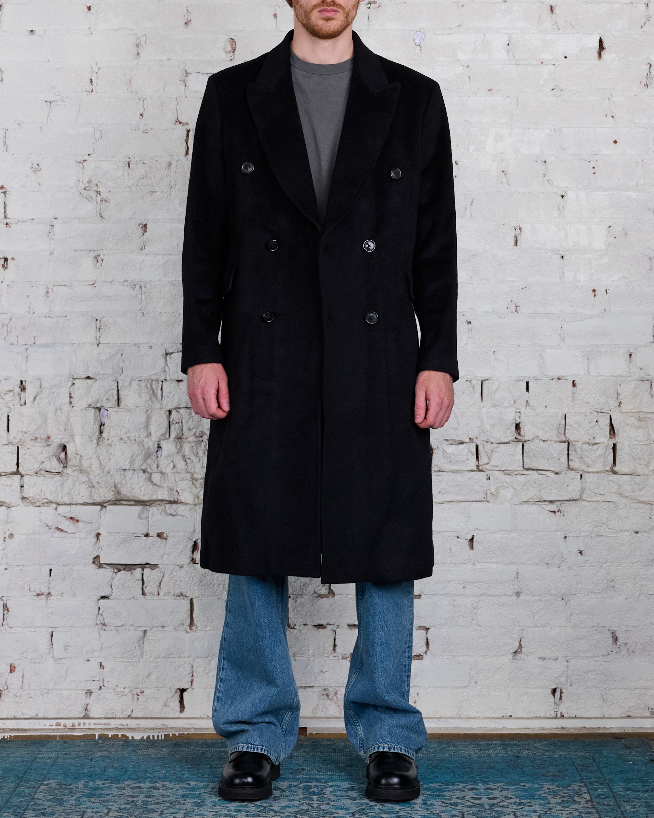 Our Legacy Whale coat Black hairy wool