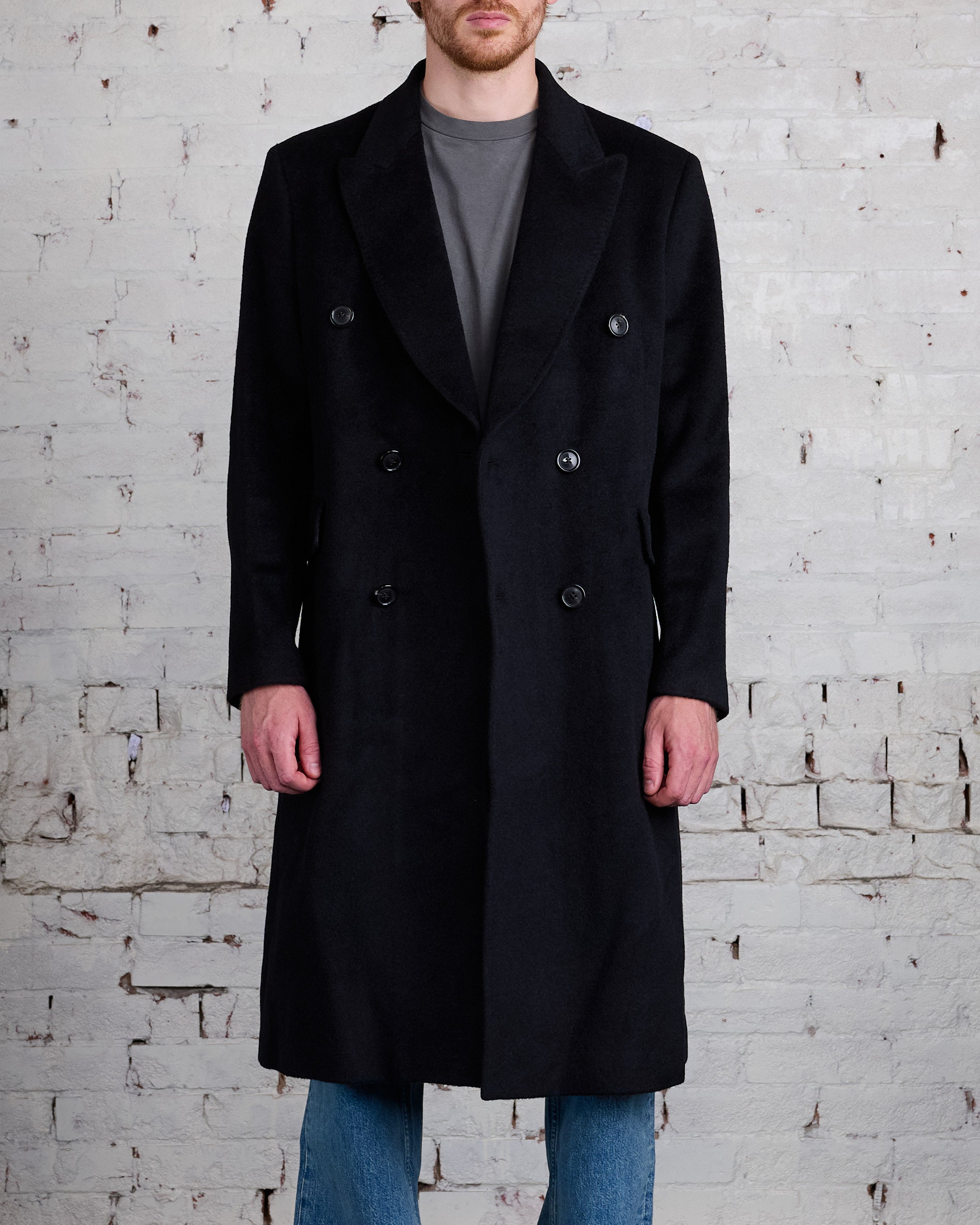 Our Legacy Whale Coat Black Hairy Wool