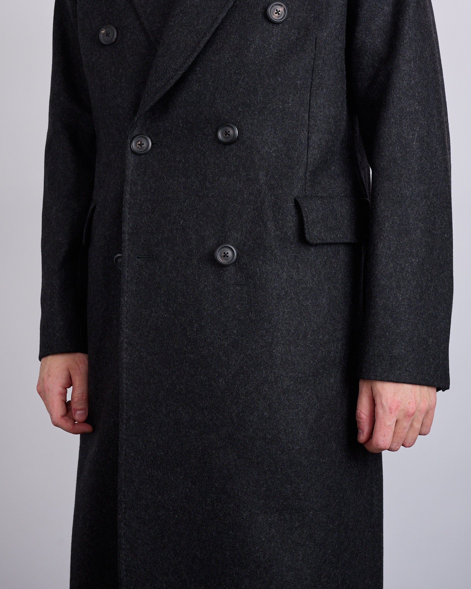 Our Legacy Whale Coat Water Repellent Melton Wool Granite – LESS 17