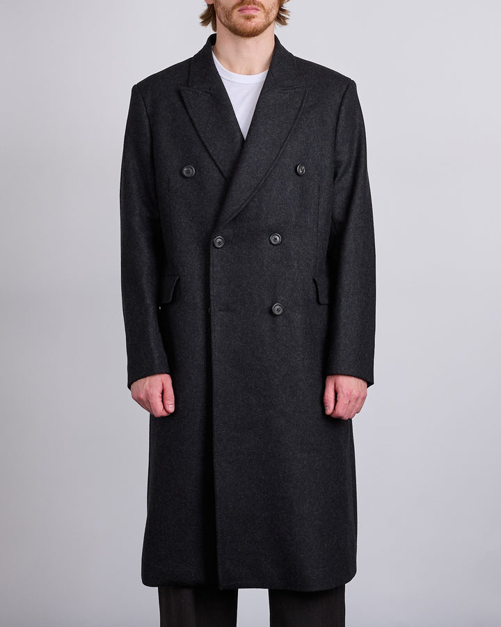 Our Legacy Whale Coat Water Repellent Melton Wool Granite