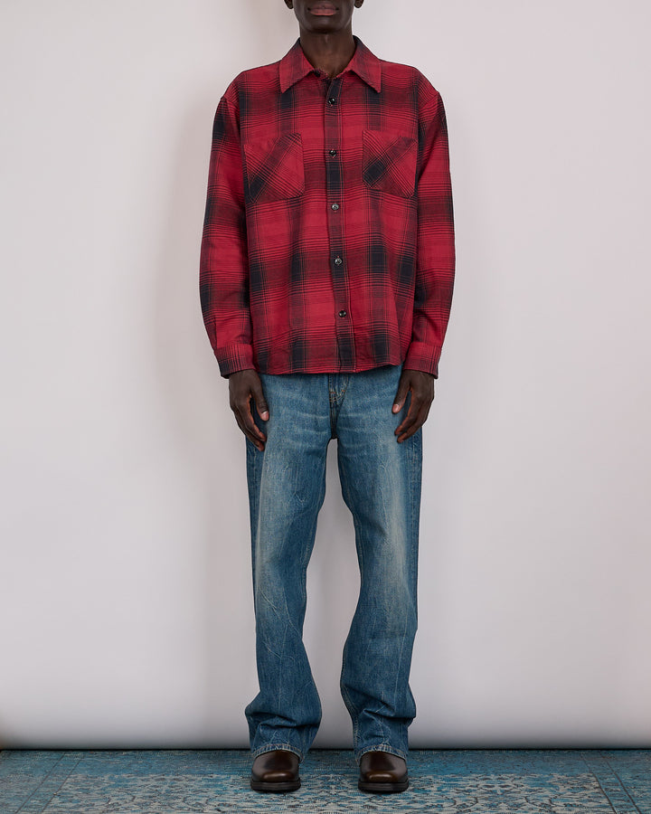 Our Legacy Whoppin Button Shirt Bison Check Ranch Cotton