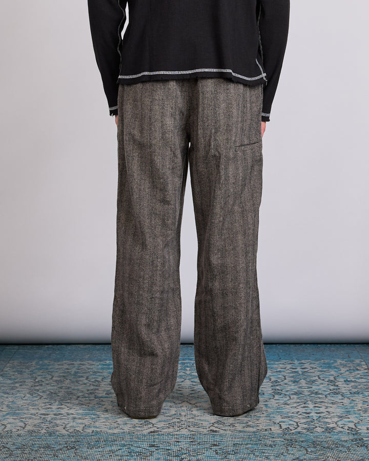 Parfait Slash Wool Herringbone Pant Grey