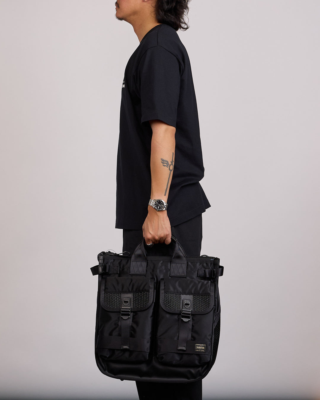 Porter Bounce Helmet Tote Bag Black