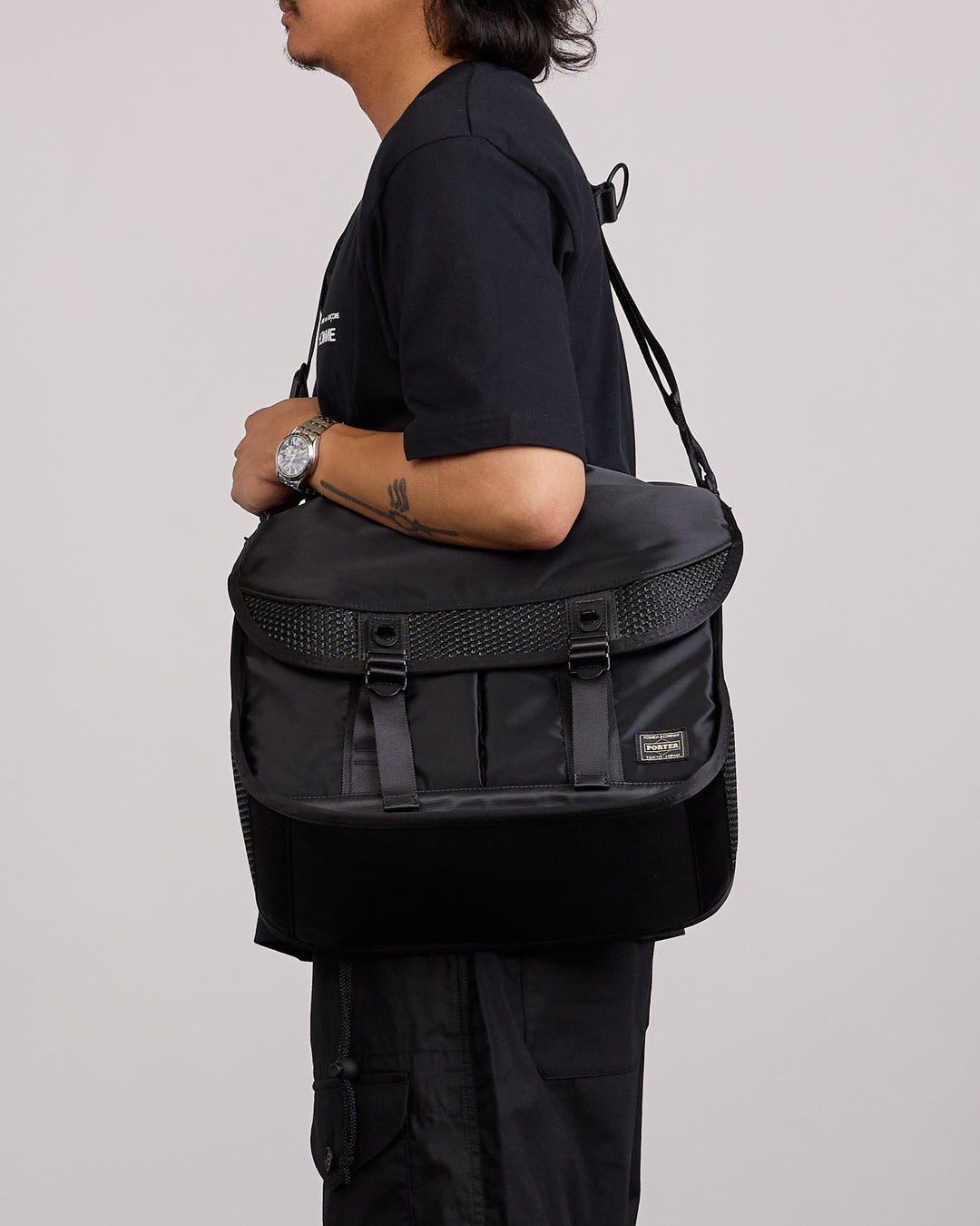 Porter Bounce Messenger Bag Black