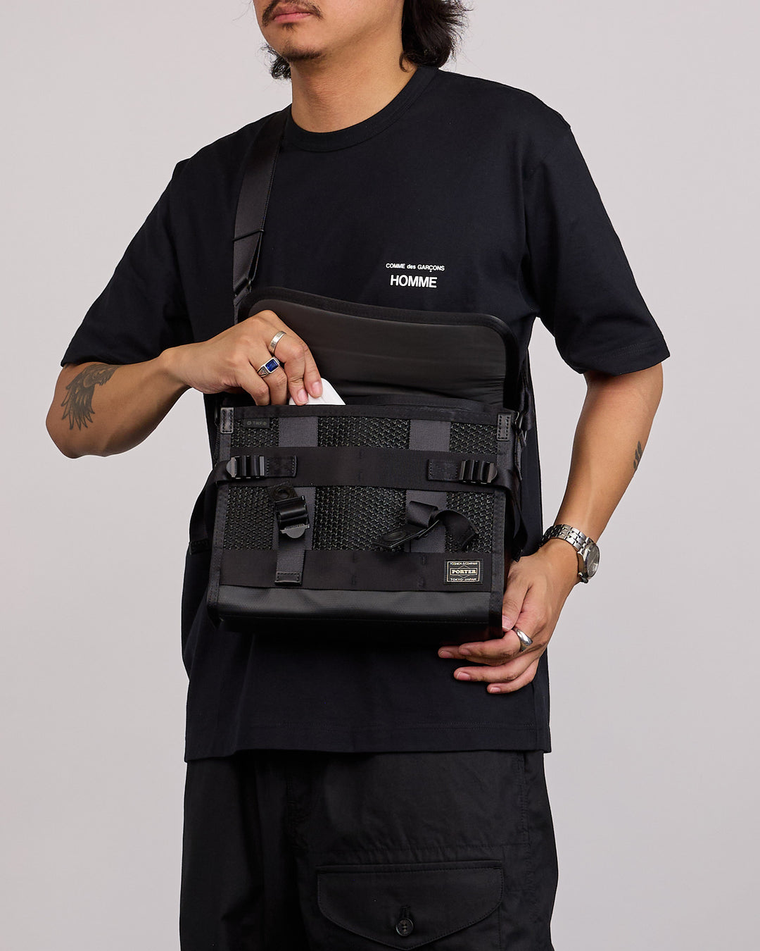 Porter Bounce Shoulder Bag Black