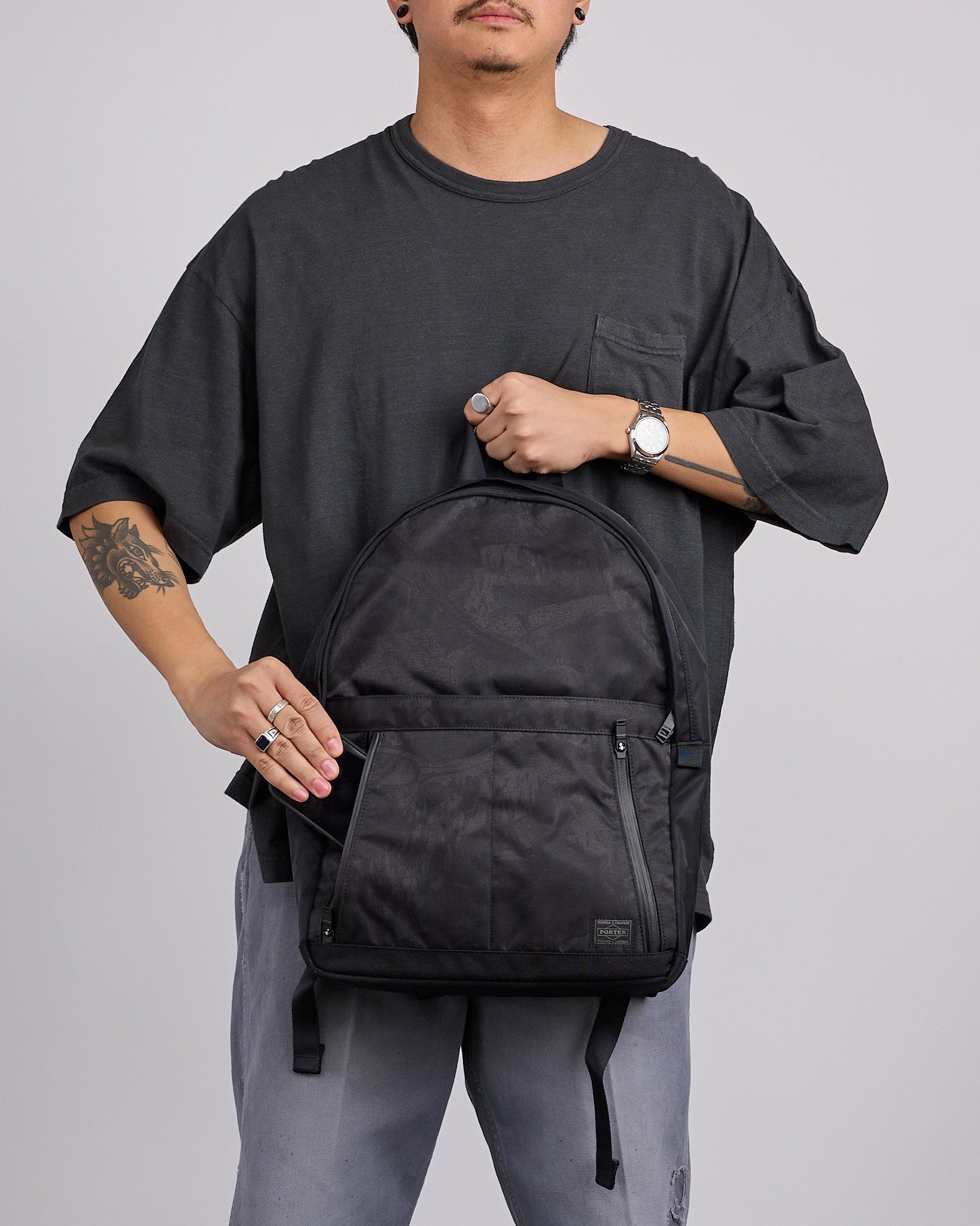 Porter Dark Forest Backpack Black – LESS 17