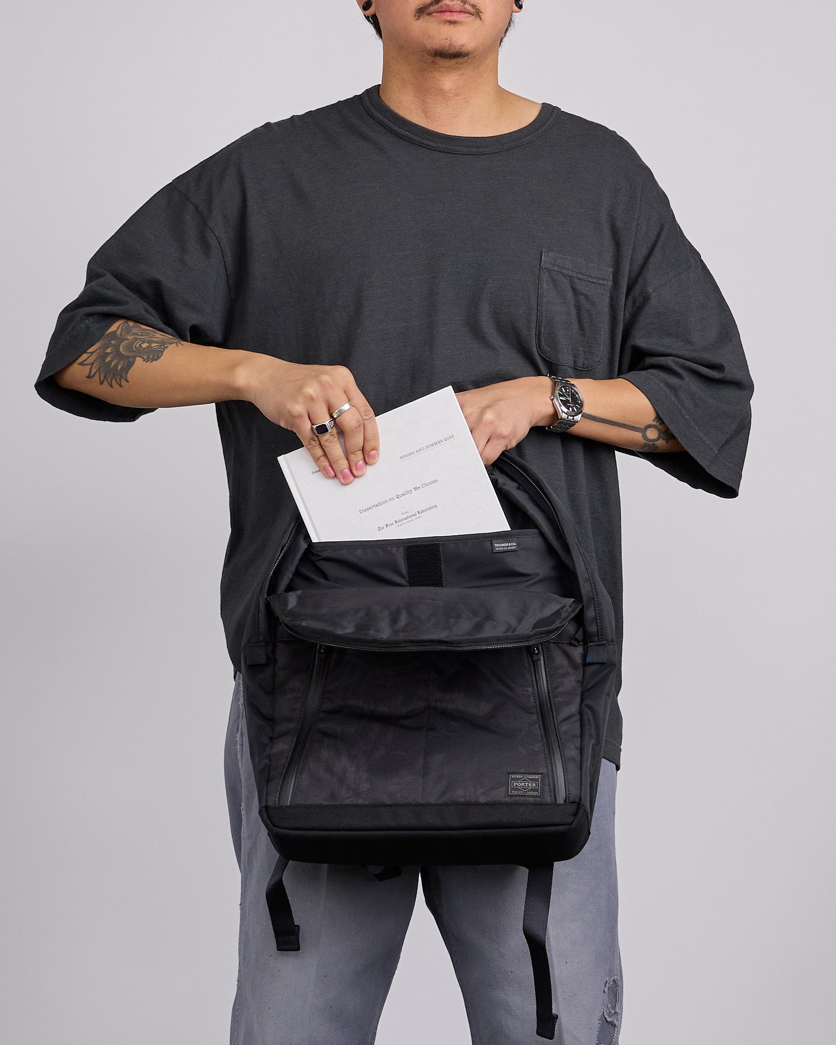 Porter Dark Forest Backpack Black – LESS 17