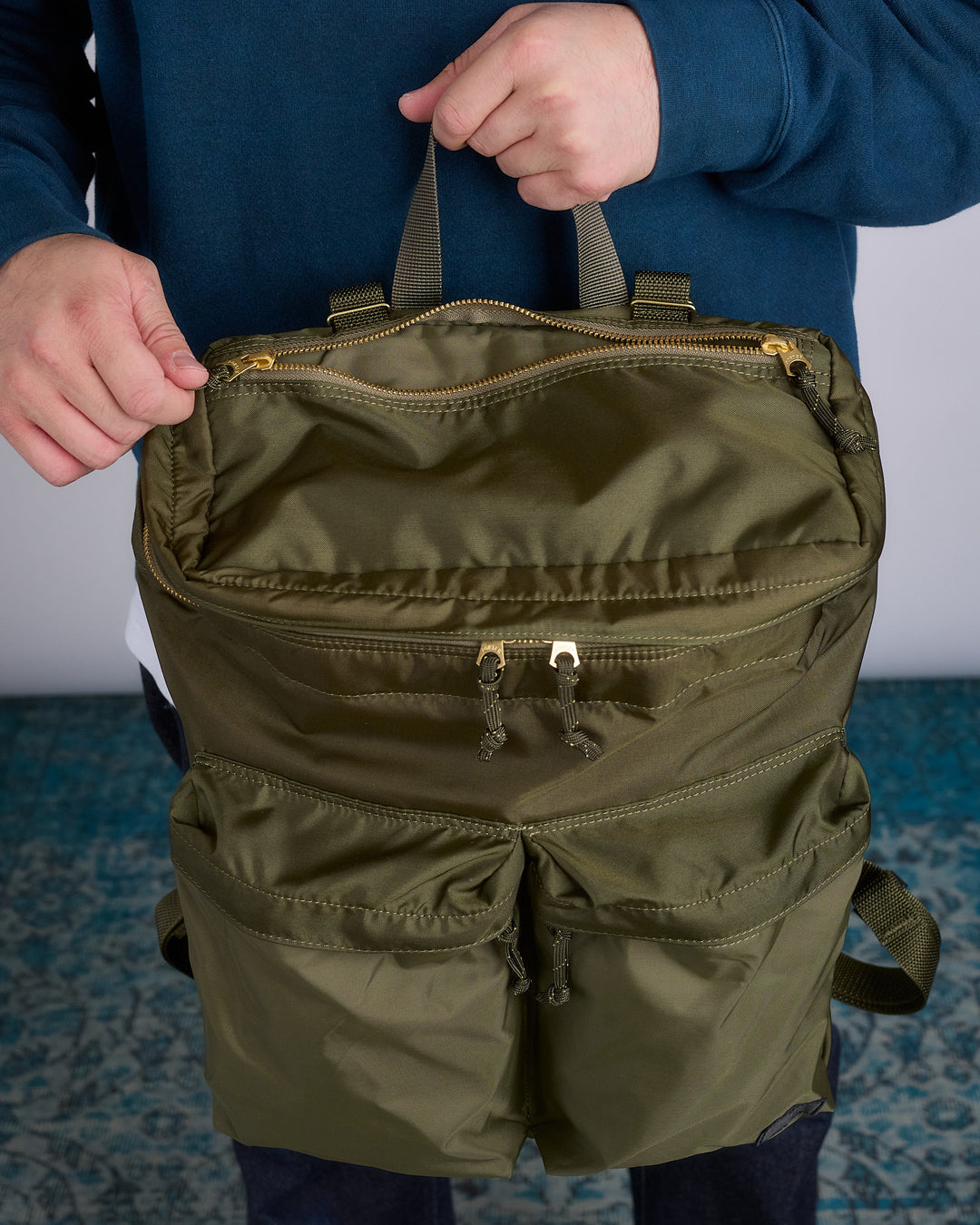 Porter Force Daypack Dual Front Pocket Olive Drab