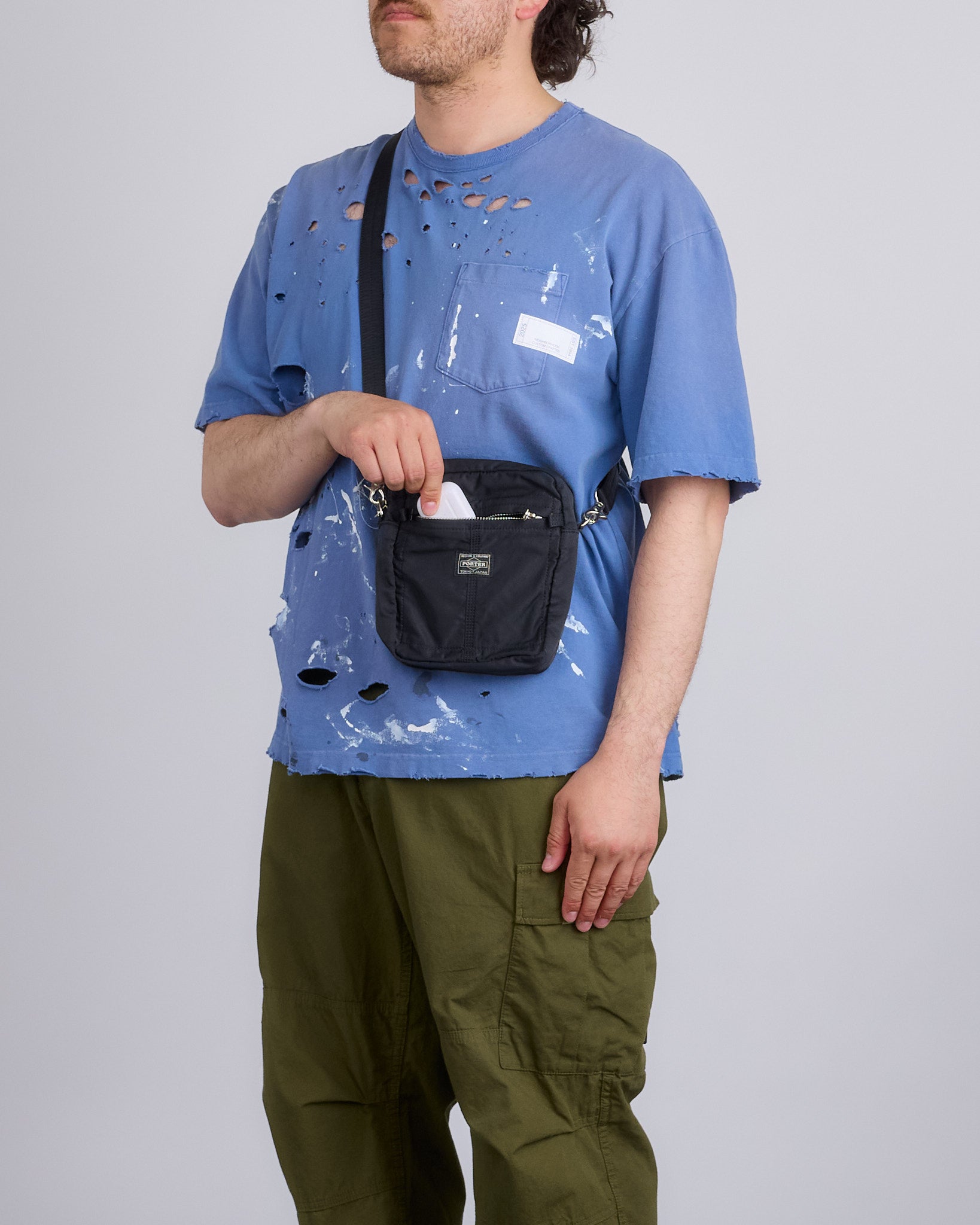 Porter Mile Vertical Shoulder Bag Black – LESS 17