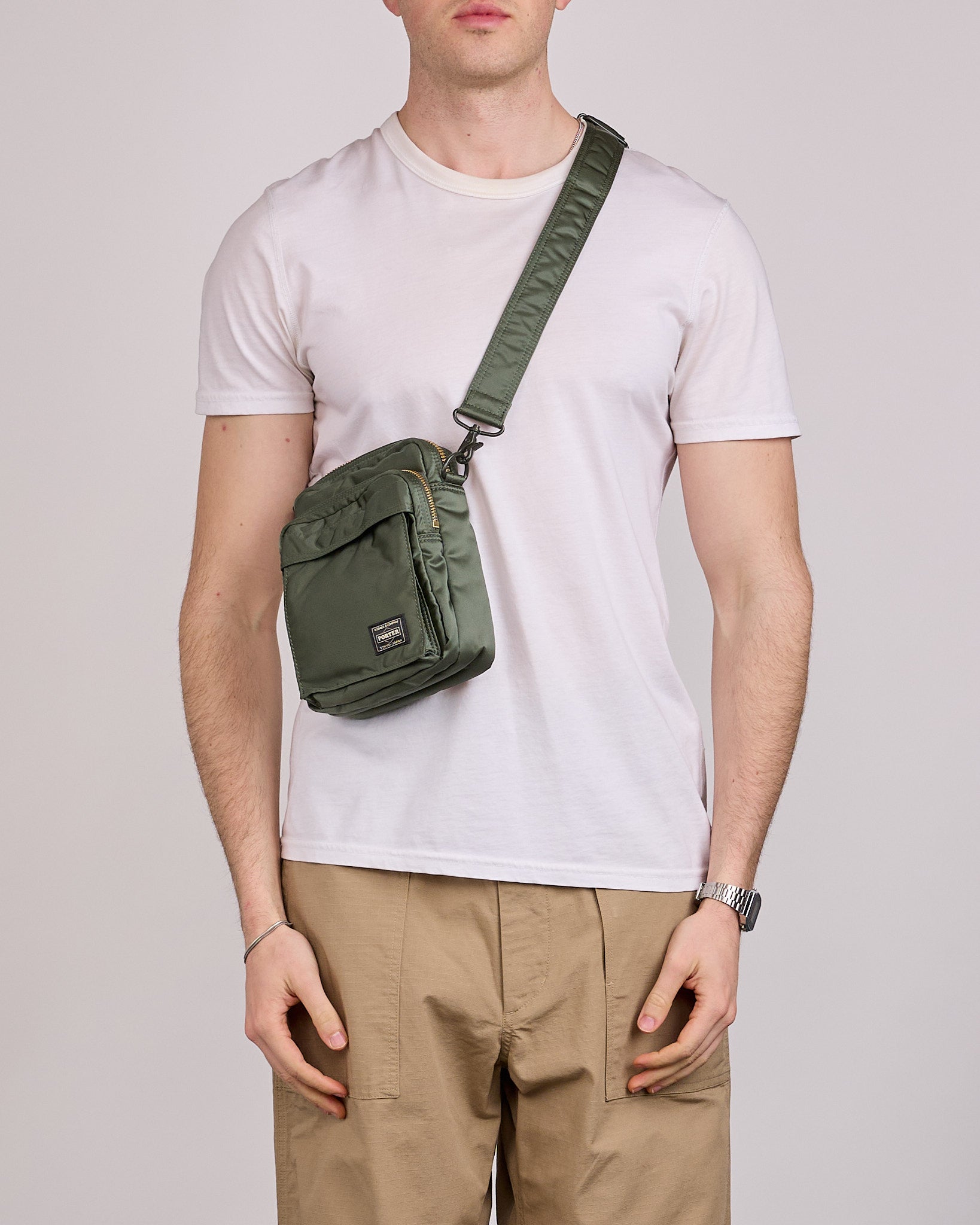 Porter Tanker Vertical Bag Sage Green – LESS 17
