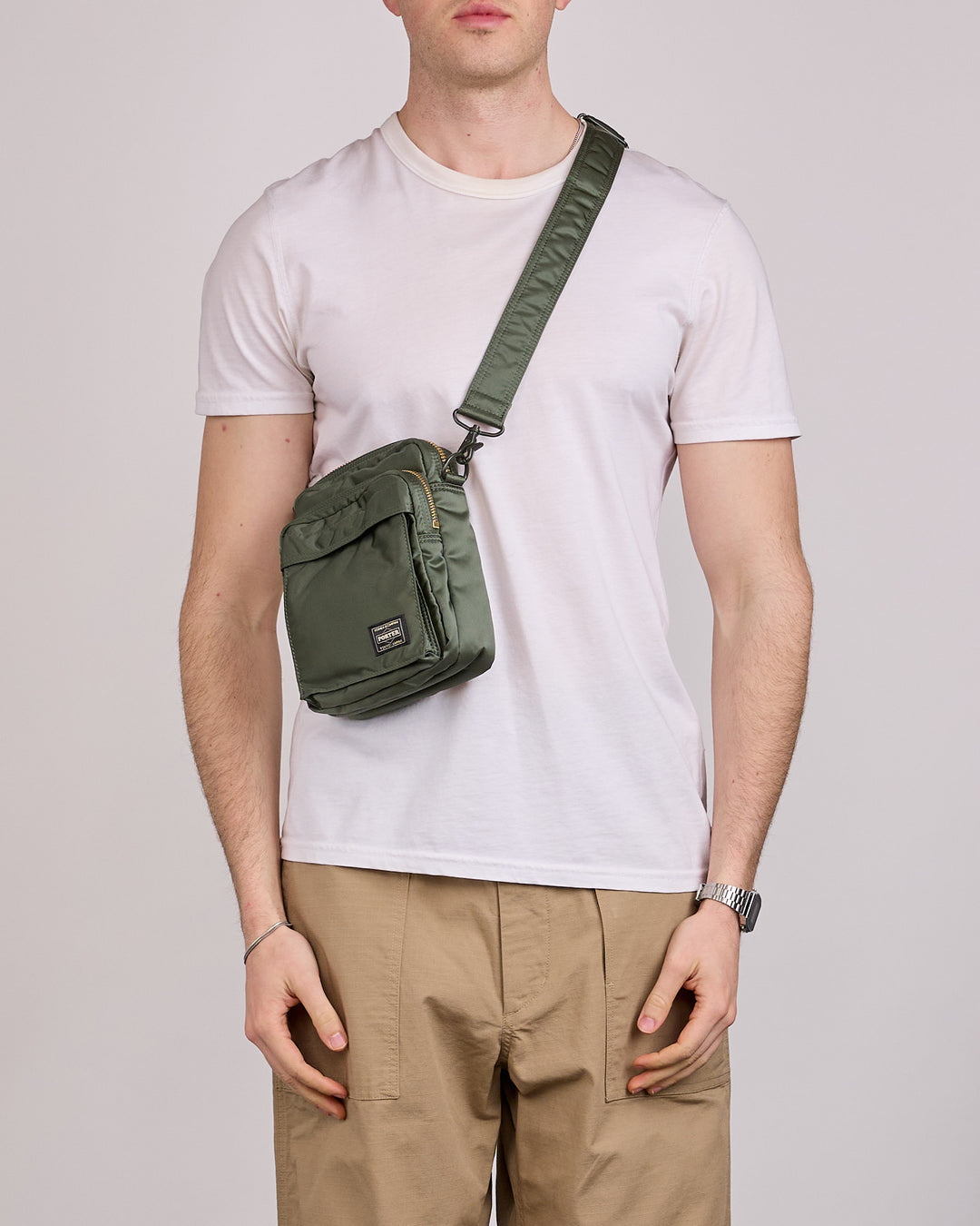 Porter Tanker Vertical Bag Sage Green
