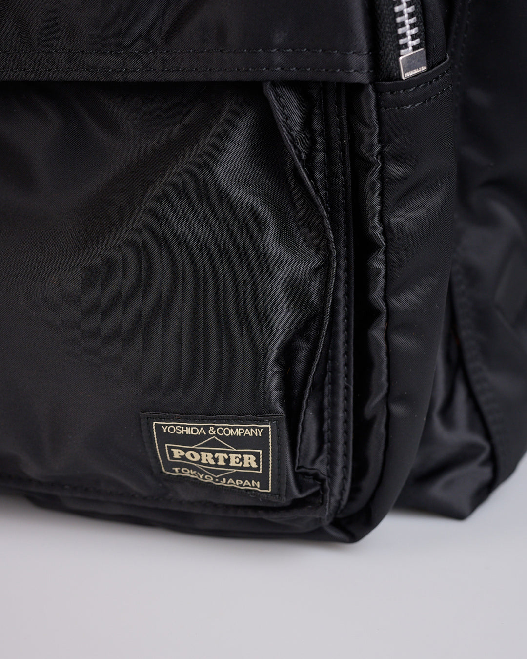 Porter Tanker Zip Front Pocket Daypack Black