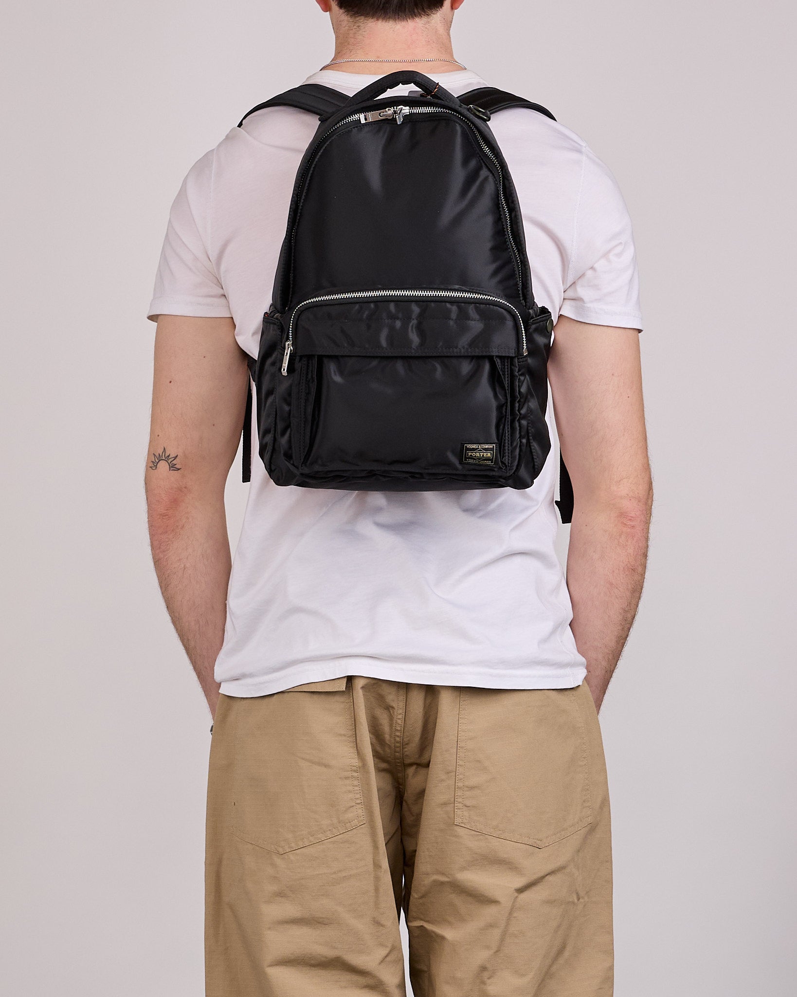 Porter Tanker Zip Front Pocket Daypack Black – LESS 17