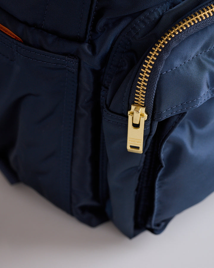Porter Tanker Zip Front Pocket Daypack Iron Blue