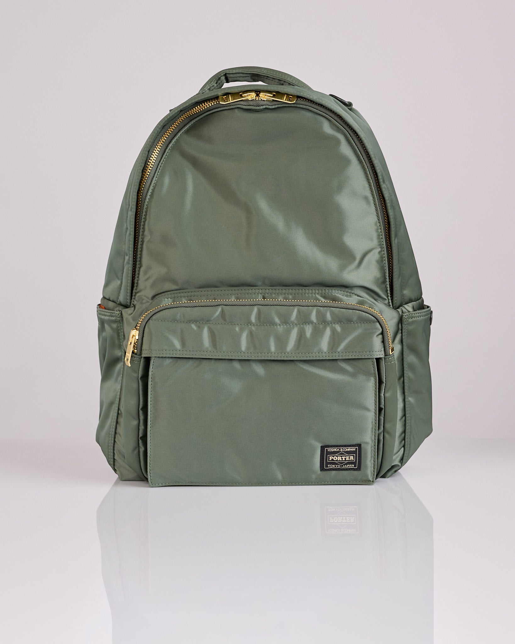 Porter Tanker Zip Front Pocket Daypack Sage Green – LESS 17