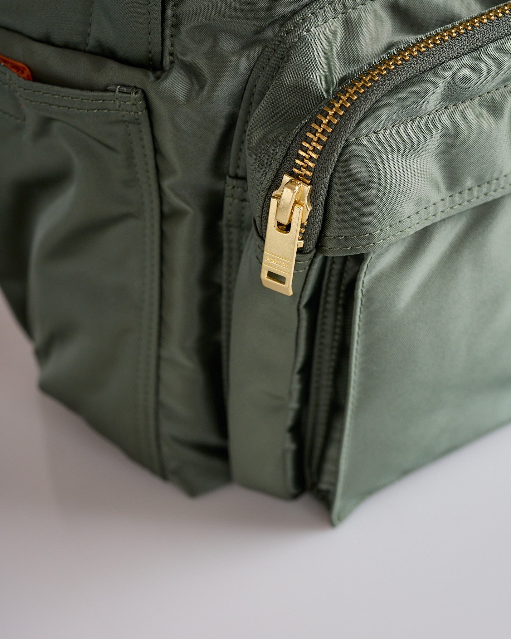Porter Tanker Zip Front Pocket Daypack Sage Green – LESS 17