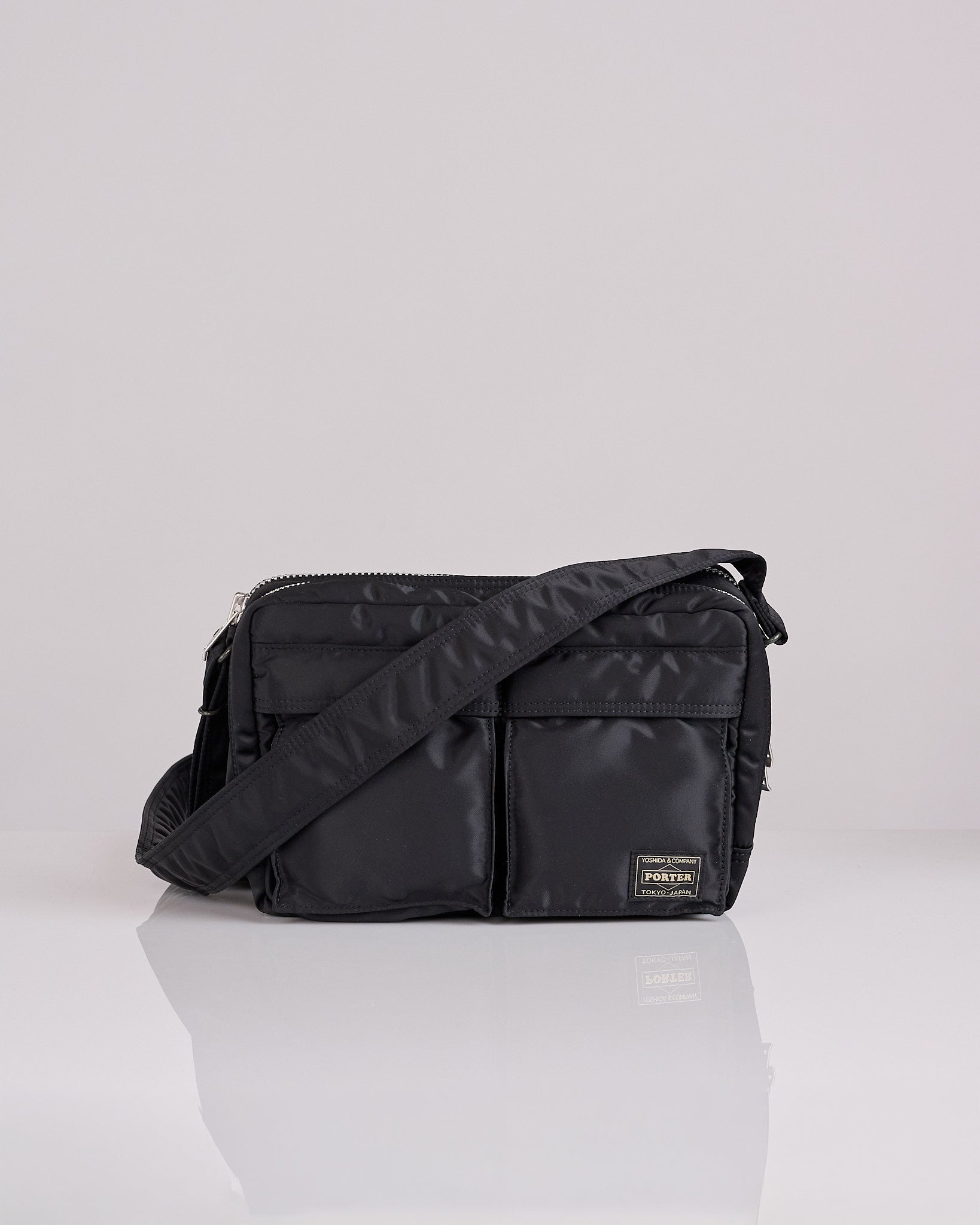 Porter Tanker Zip Sling Bag Black – LESS 17