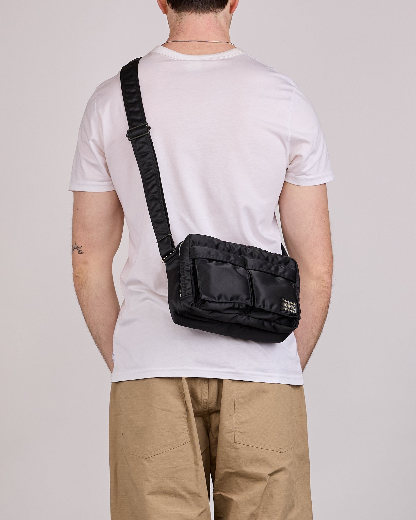 Porter Tanker Zip Sling Bag Black – LESS 17