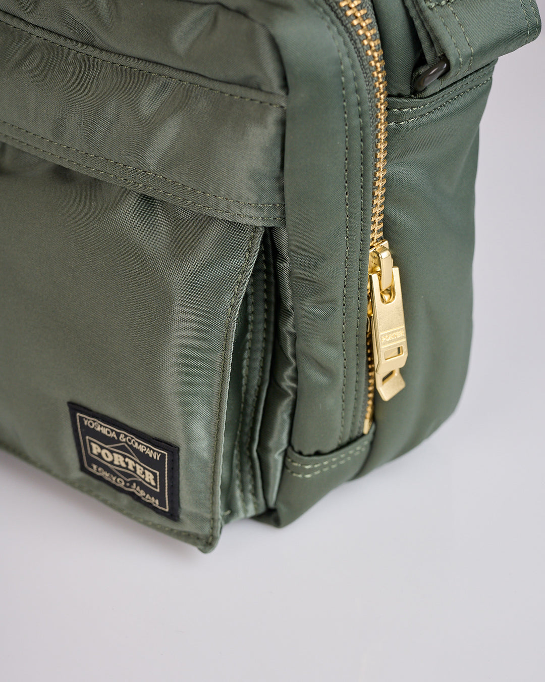 Porter Tanker Zip Sling Bag Sage Green
