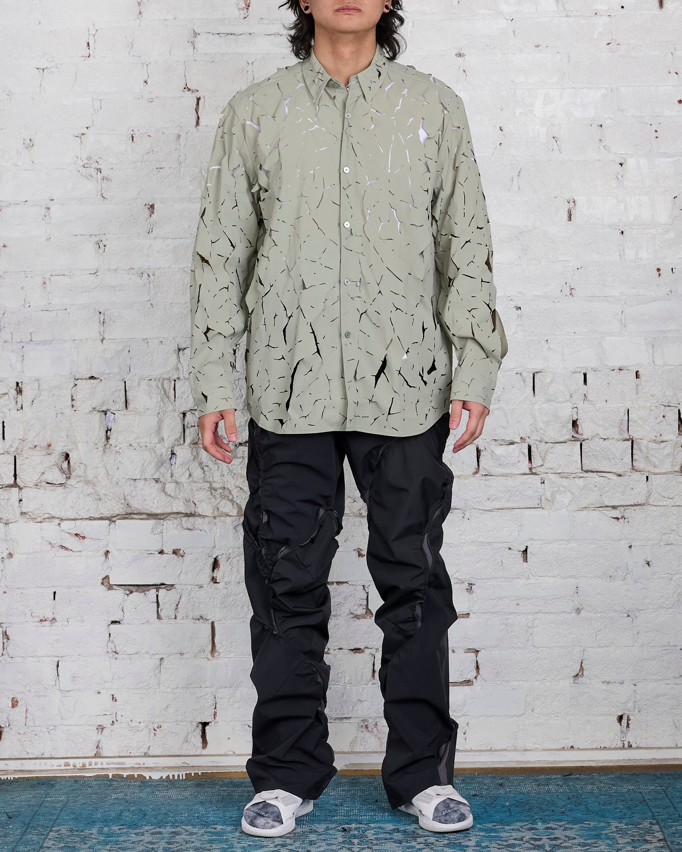 POST ARCHIVE FACTION (PAF) 6.0 Shirt Left Olive Green – LESS 17