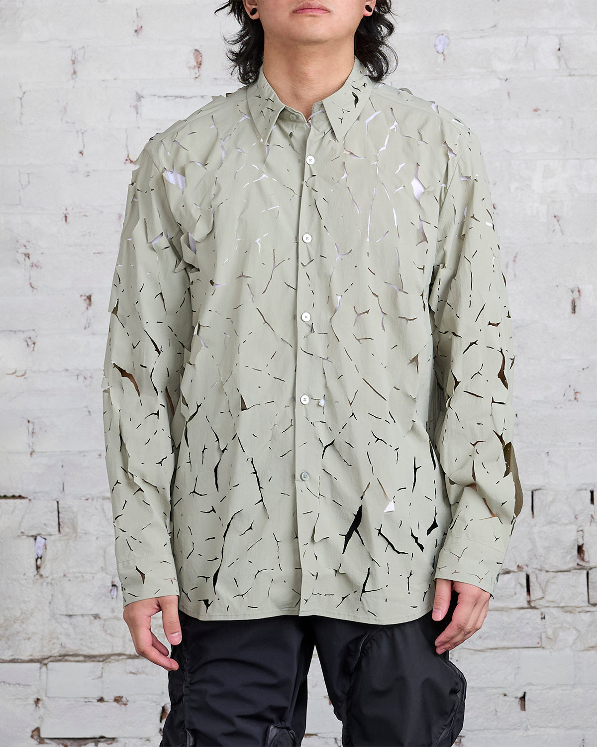 POST ARCHIVE FACTION (PAF) 6.0 Shirt Left Olive Green – LESS 17