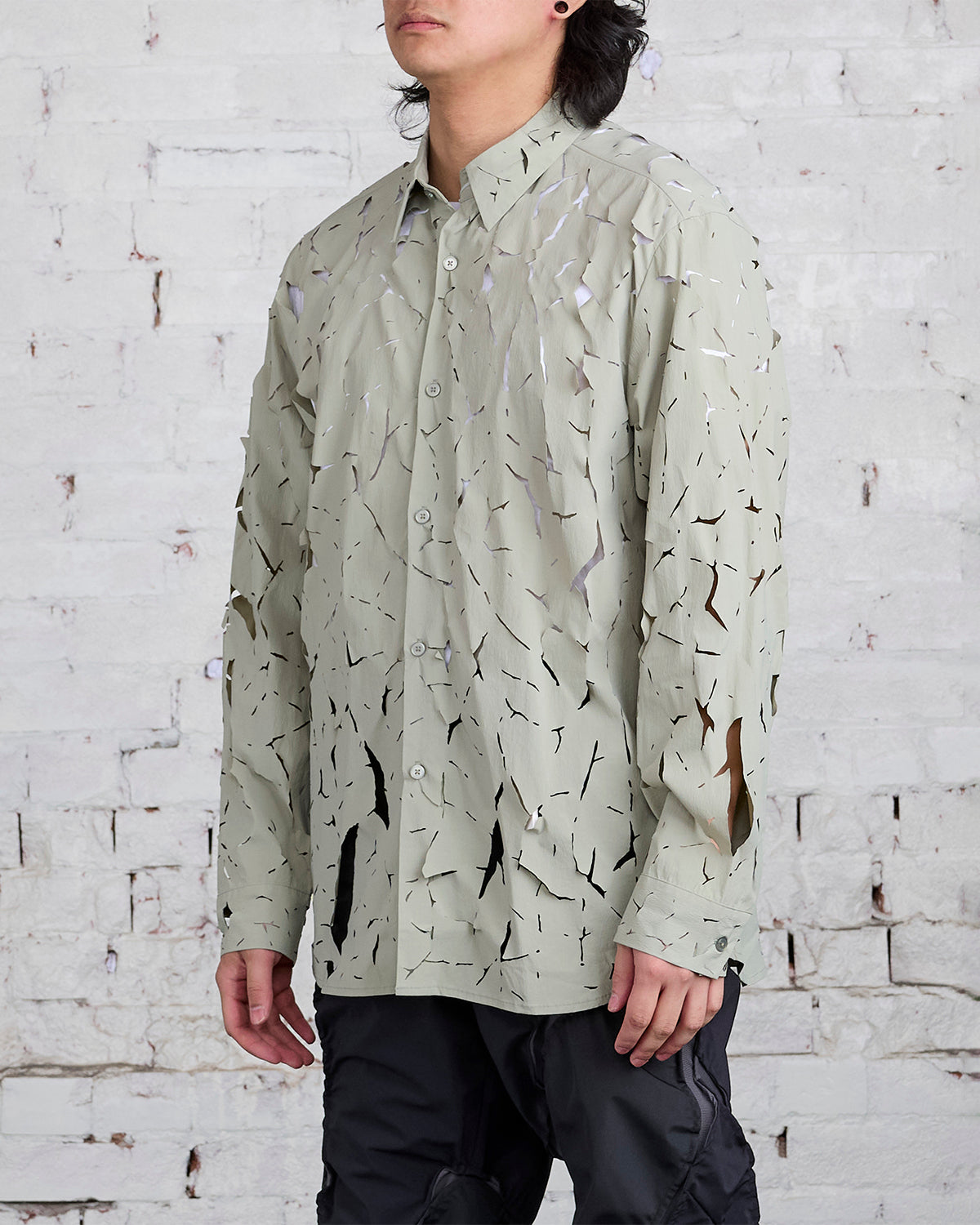 POST ARCHIVE FACTION (PAF) 6.0 Shirt Left Olive Green – LESS 17