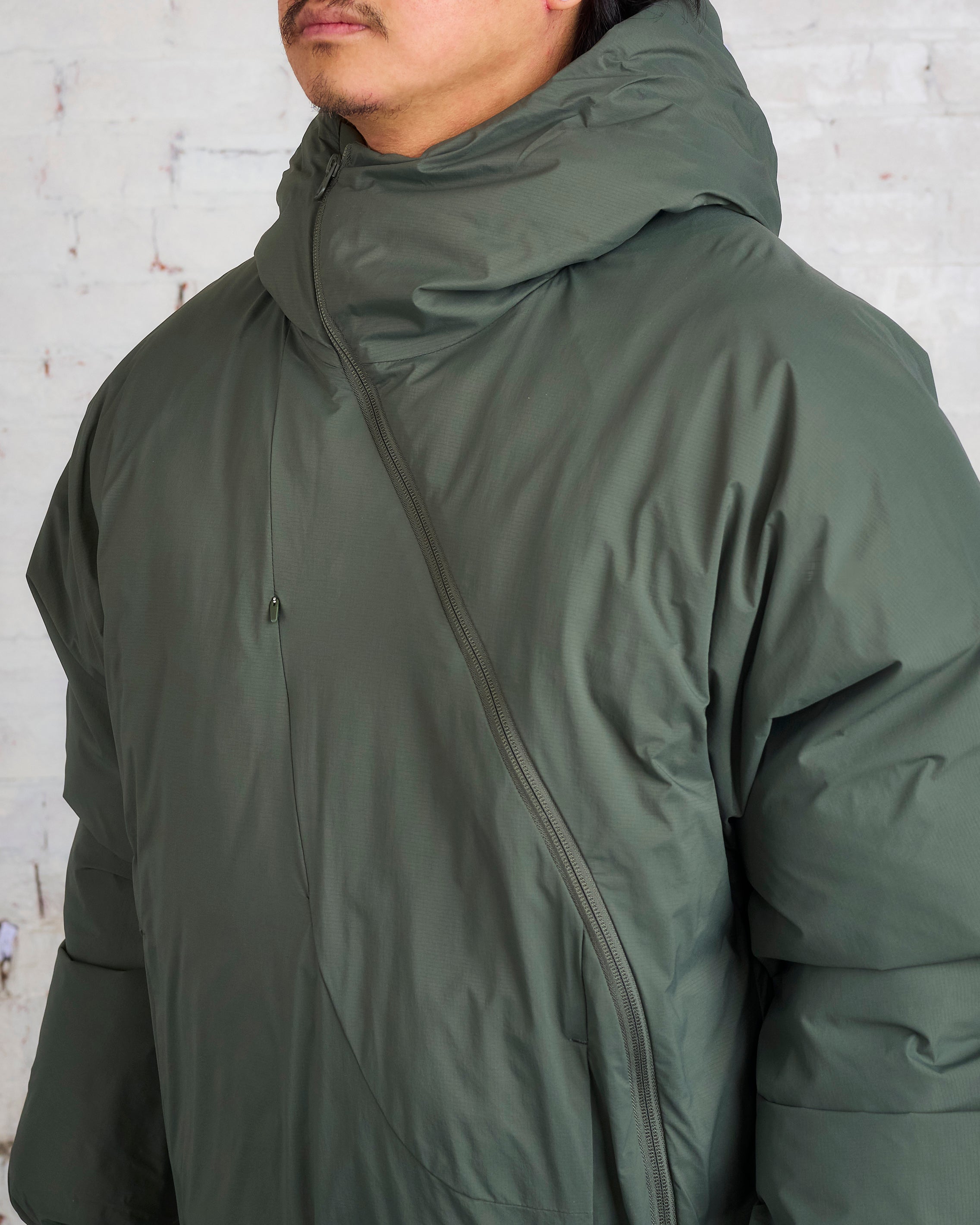 POST ARCHIVE FACTION (PAF) 5.1 Down Center Jacket Olive Green