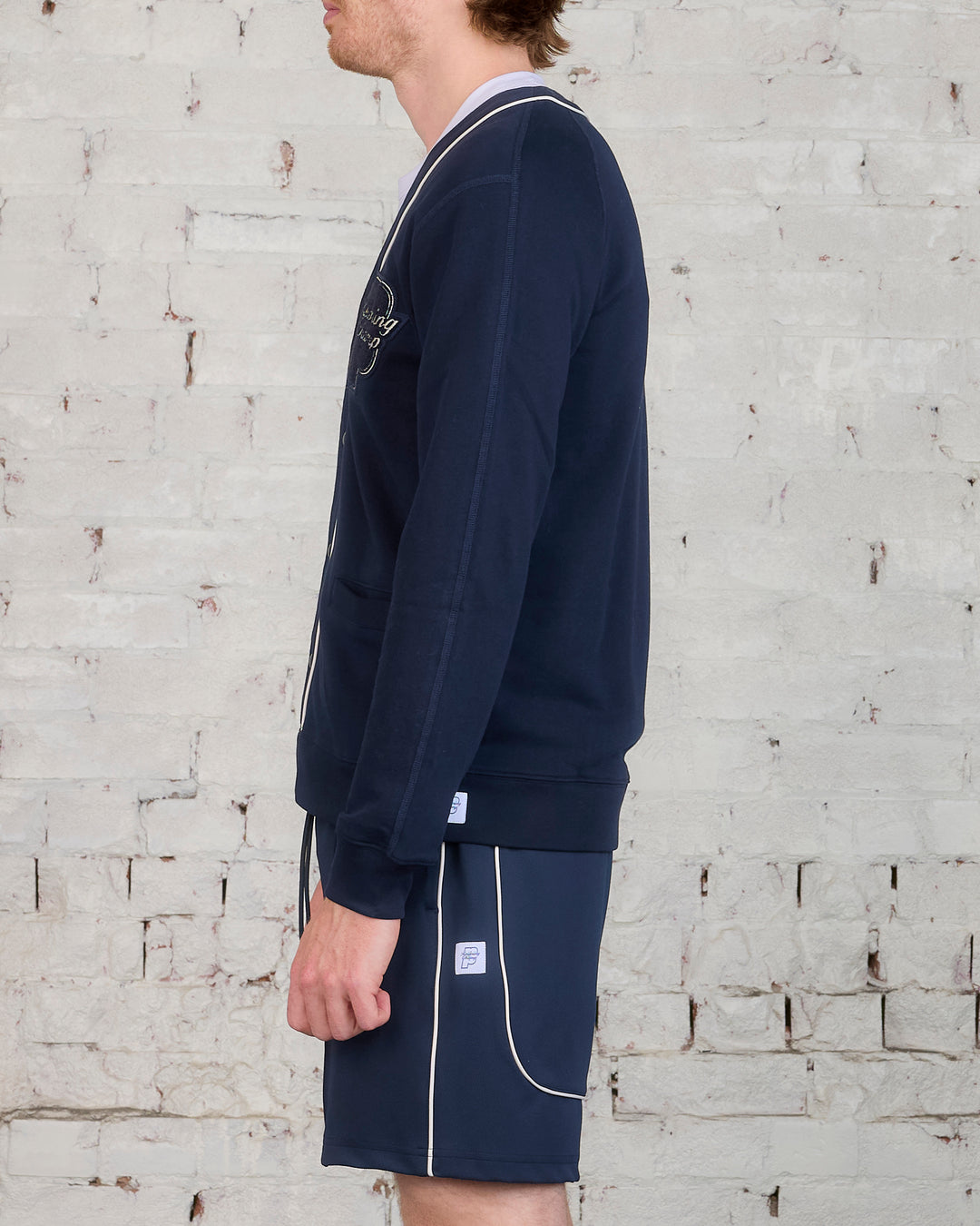 Reigning Champ x Prince Lightweight Terry Cardigan Navy