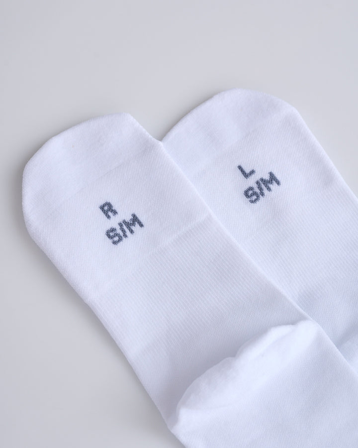 Reigning Champ Knit Tab Crew Sock White